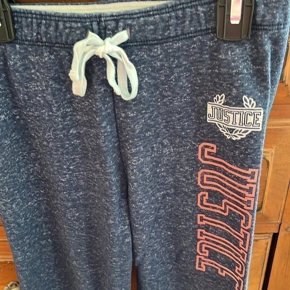 Justice Active Girl’s blue and pink joggers size 10 EUC